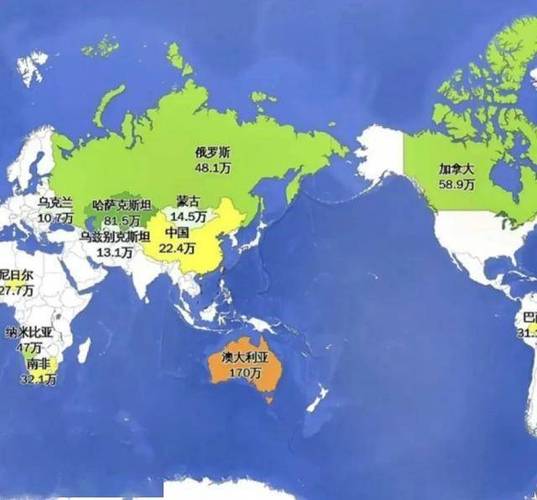 世界地图各国家位置