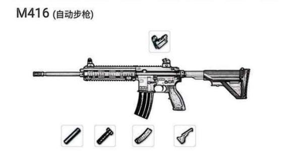 吃鸡枪M416简笔画