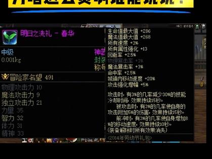 dnf春华称号属性