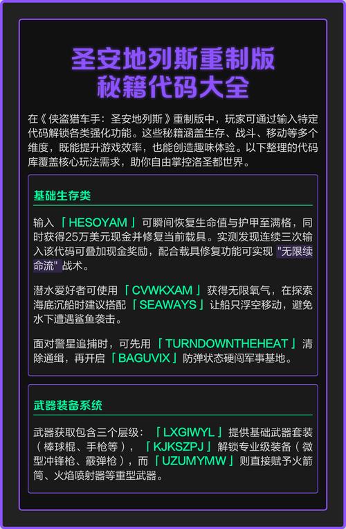 圣安地列斯重制版作弊代码