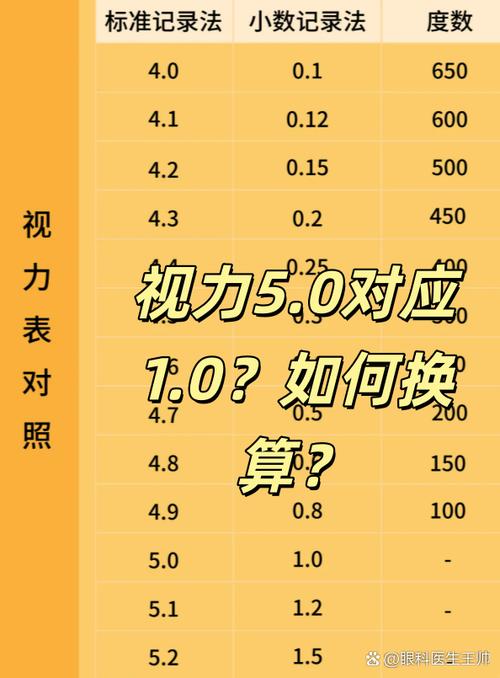 视力表5.0相当于多少