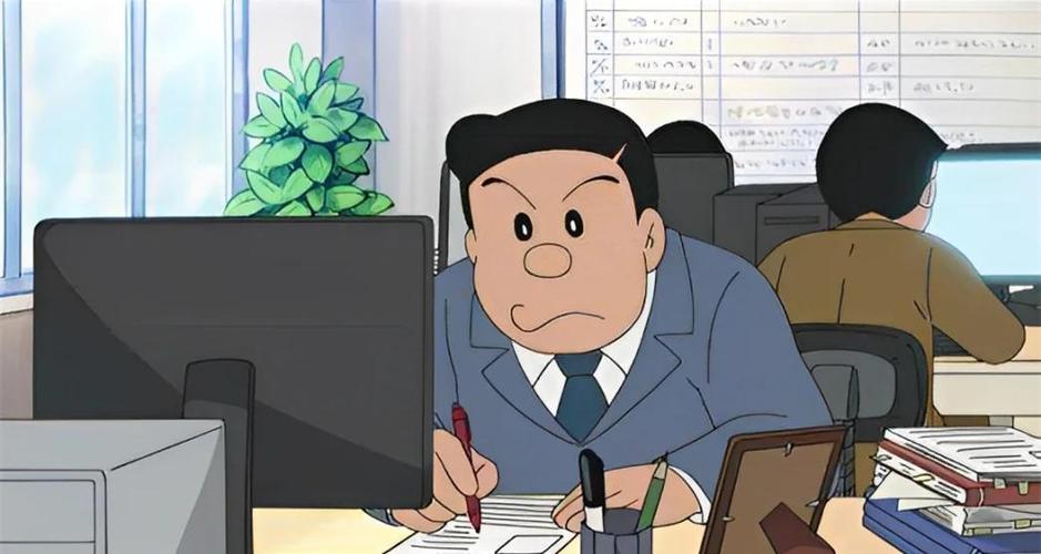 哆啦A梦大雄变成爸爸模样