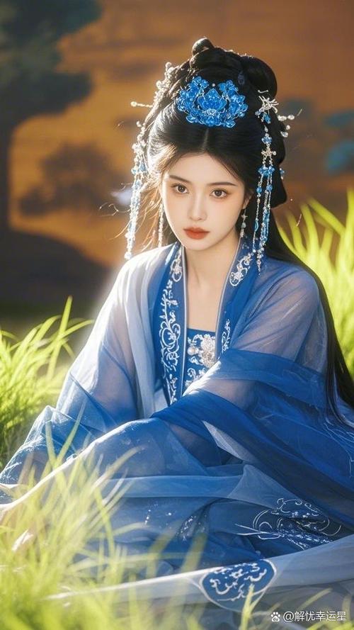 女人穿蓝色衣服寓意