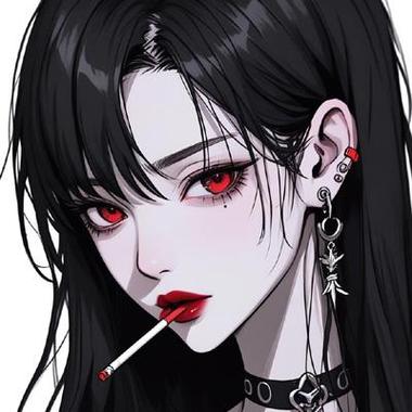 冰冷孤独黑暗的头像女