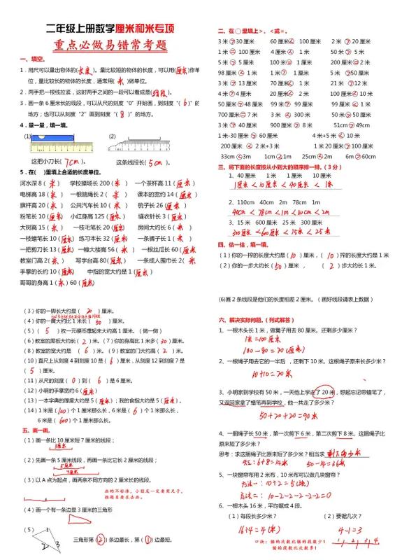 学练优二年级上册数学试卷