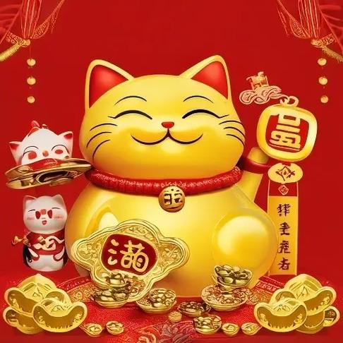 招财猫金色