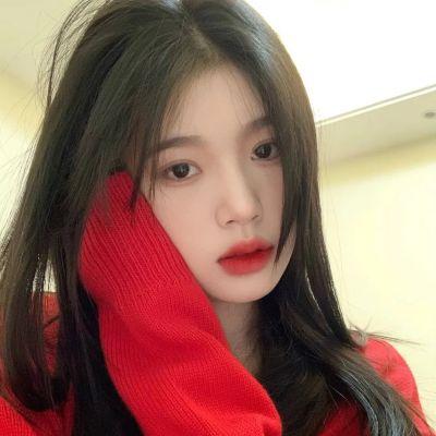 女生红色系头像