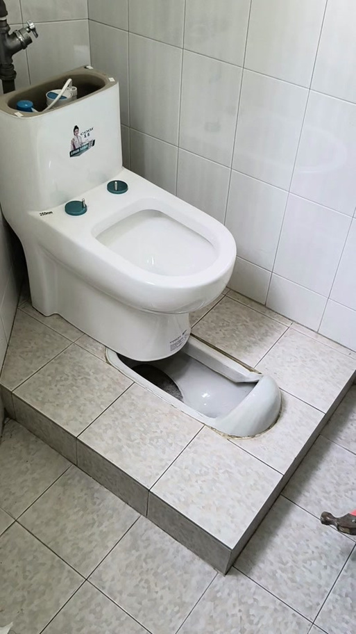 马桶蹲改坐便器