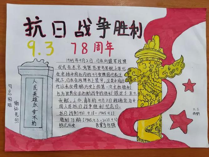 抗日战争胜利纪念日手抄报初中截图