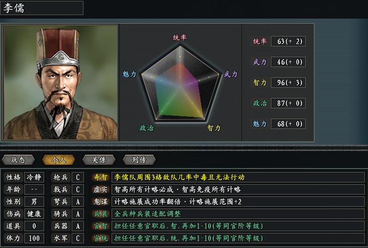 三国志11最舒服的5个角色
