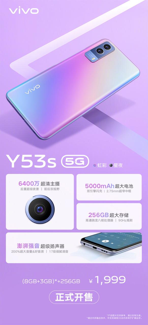 vivoy53s售价