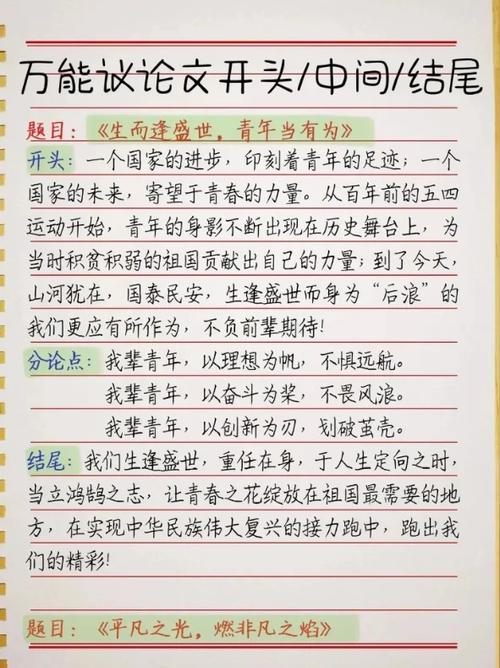新时代新青年主题作文