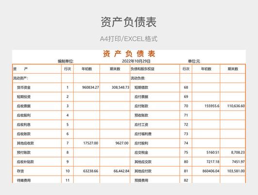 资产负债表从哪里打出来的