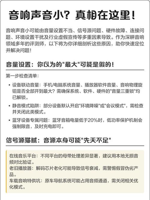 音响声音小怎么回事图标