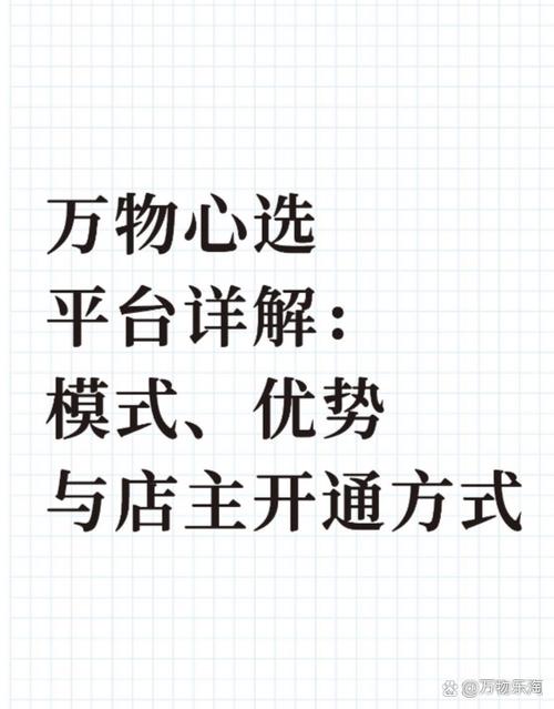 万物心选赚钱模式