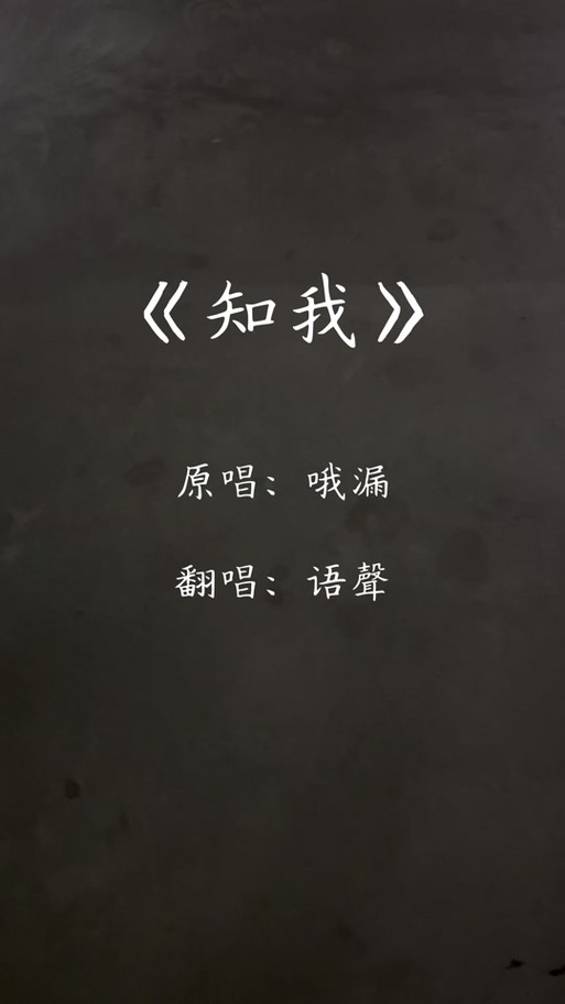 知我 歌词