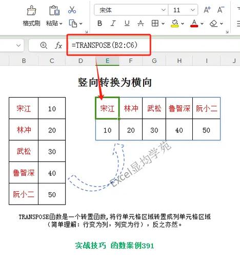 表格怎么横竖转换