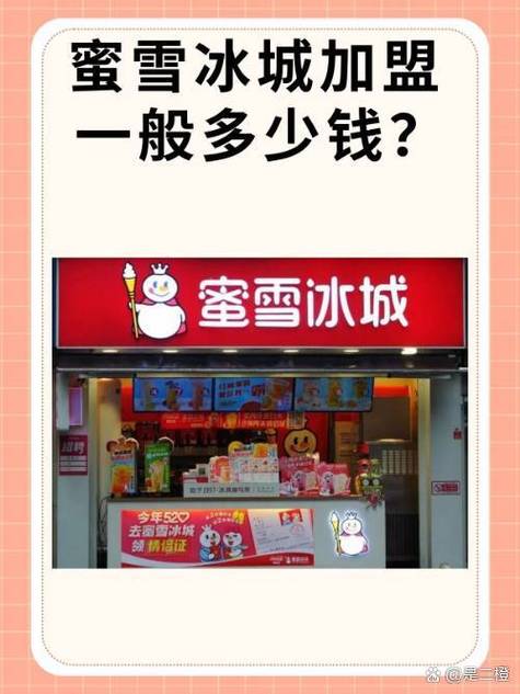 蜜雪加盟一般多少钱