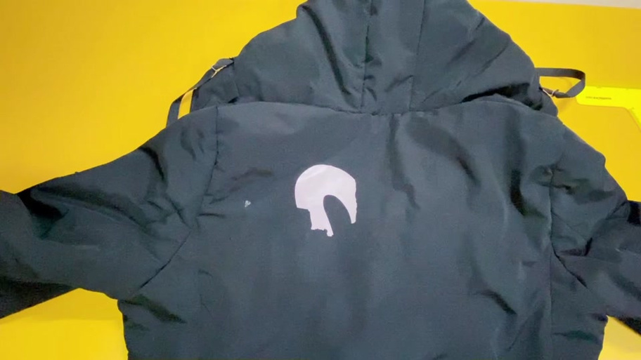 去除羽绒服上的胶印logo