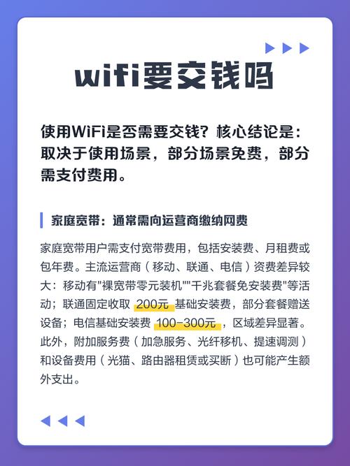 wifi每个月都要交钱吗