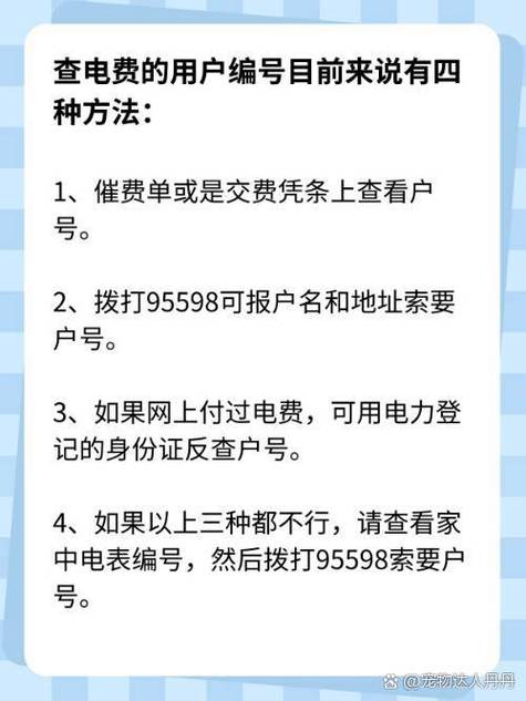 电费户号怎么查