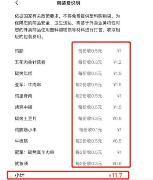外卖平台商家扣费规则
