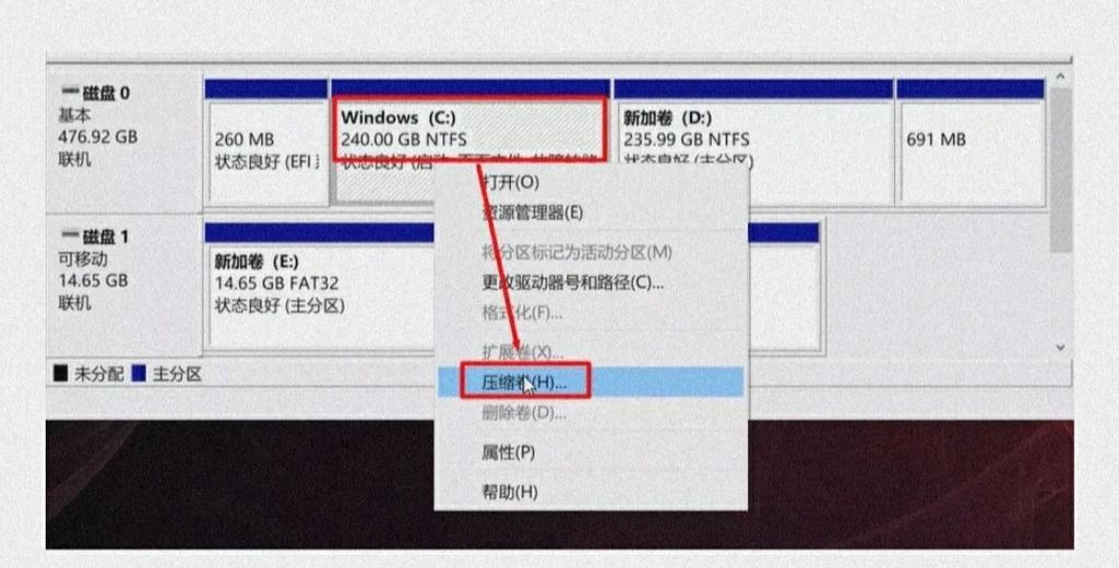 怎么分区电脑硬盘缩略图