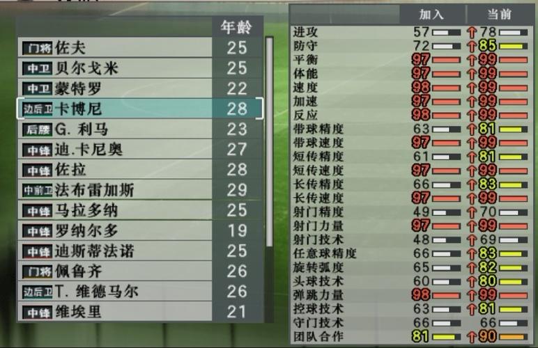 实况足球存档游戏截图