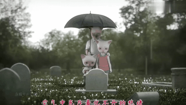 三只小猫动画片陶瓷裂