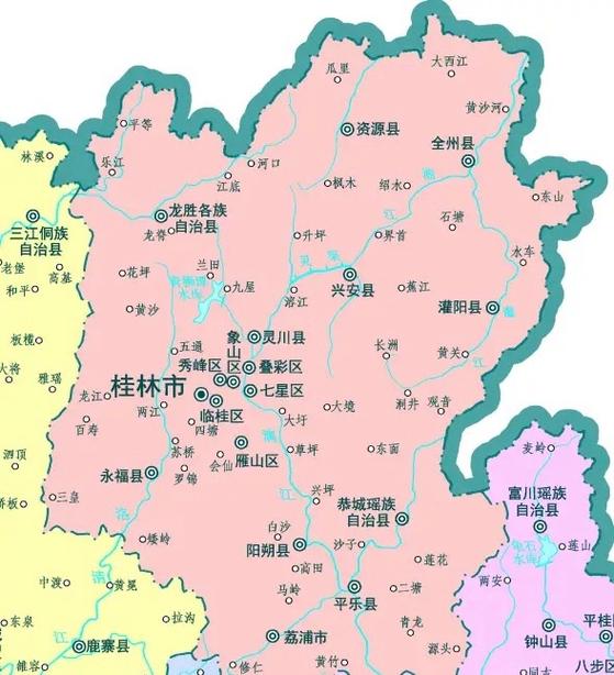 桂林各县地图