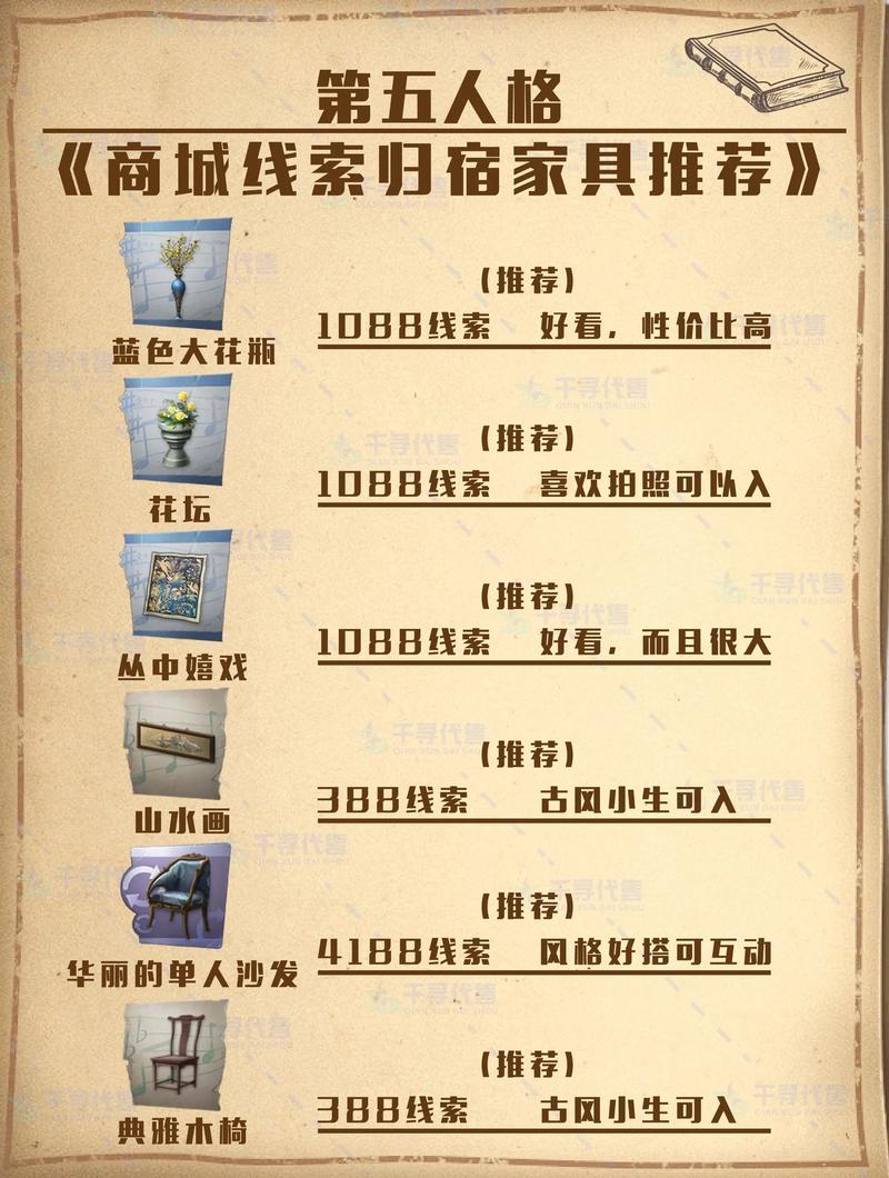 黄昏旅店使用物品