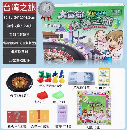 大富翁银行游戏盘中国之旅游戏规则