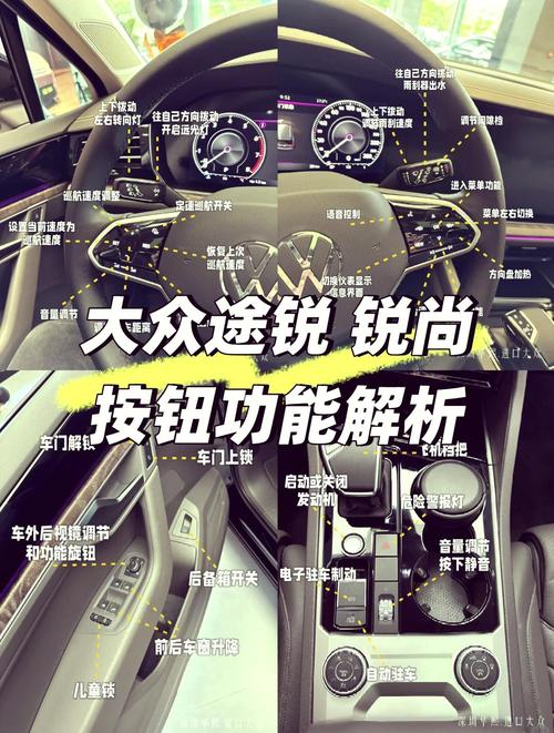 大众途锐中控按键图片
