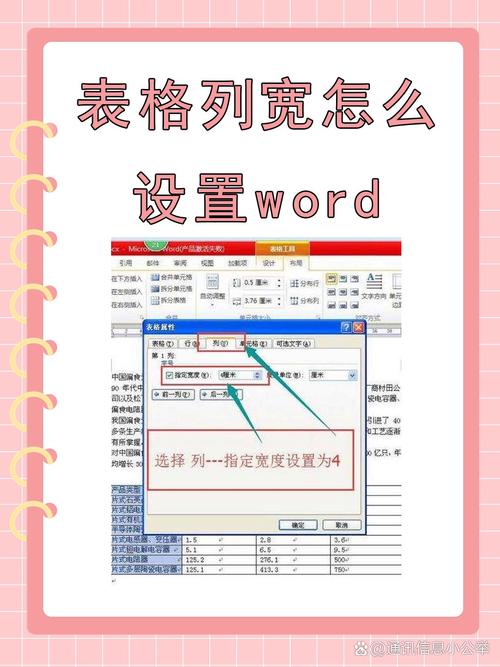 word设置表格各列列宽