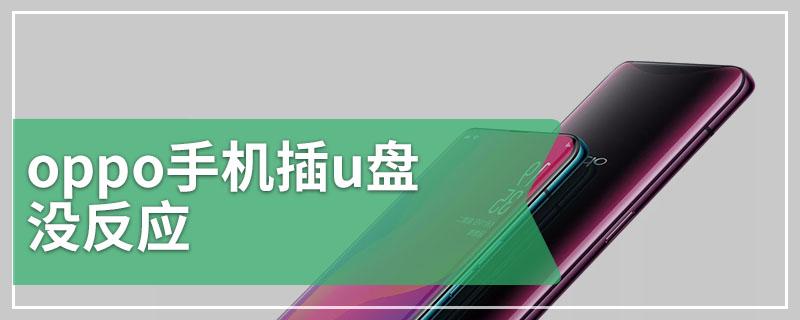 u盘插在手机上没有反应OPPO