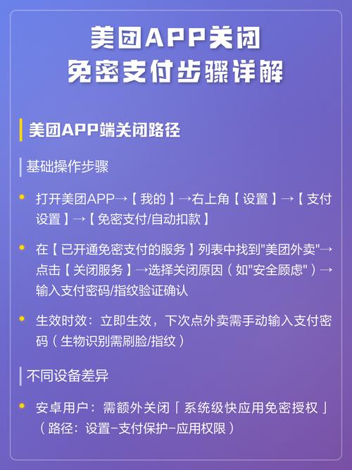 美团怎么关闭免密支付功能