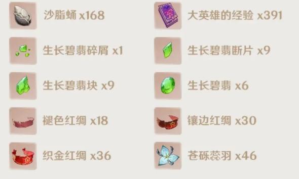 原神角色90级要多少材料