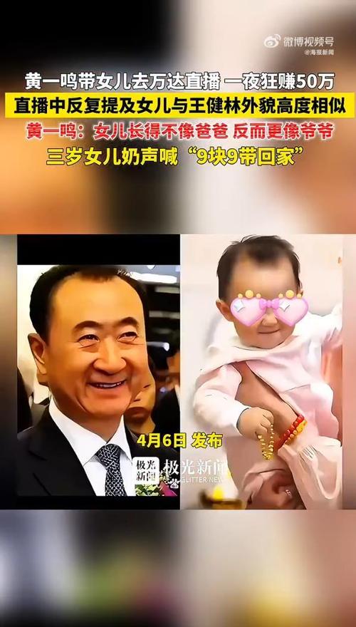 黄一鸣称女儿与王健林长得像