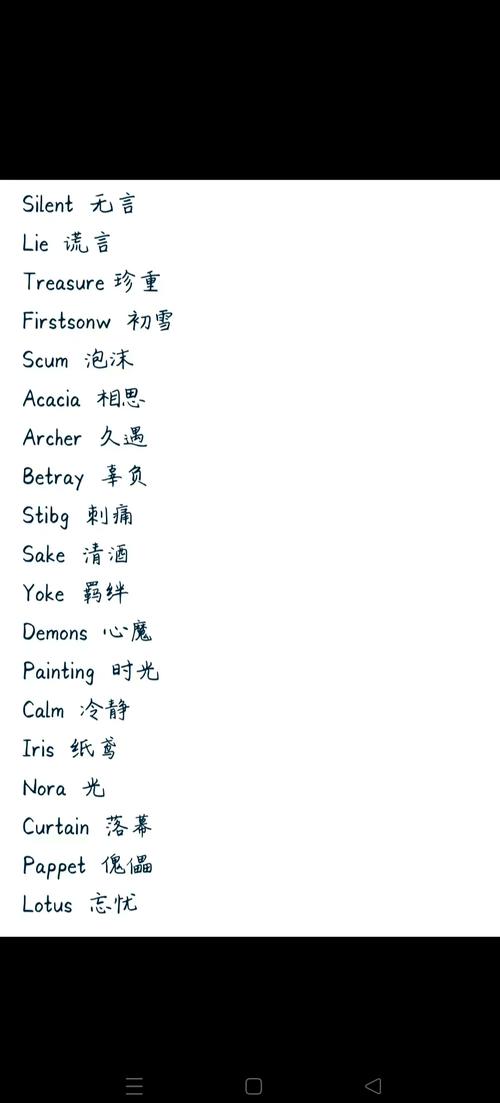 mc好听的英文昵称