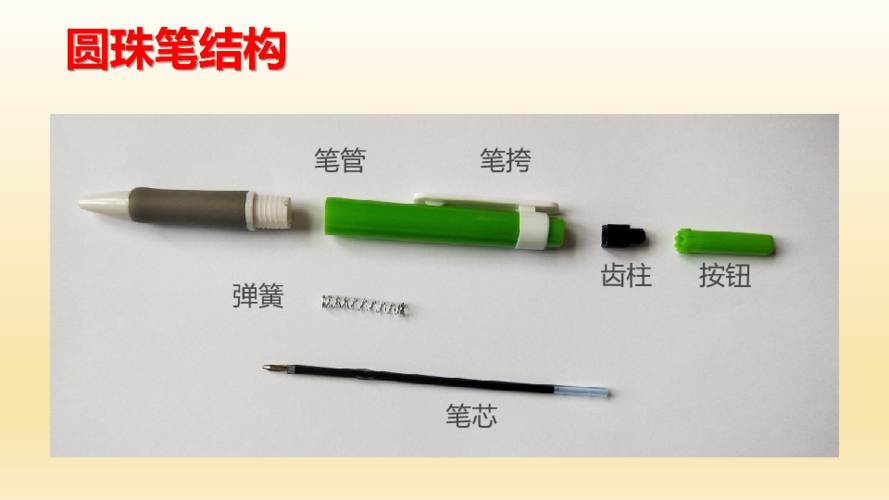 圆珠笔组装示意图
