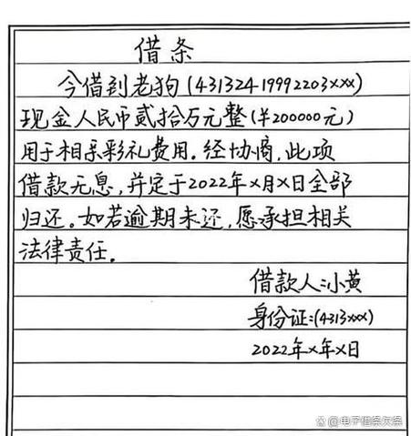借据格式范本图片