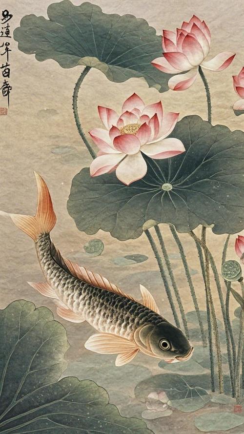 荷花鲤鱼图的风水作用