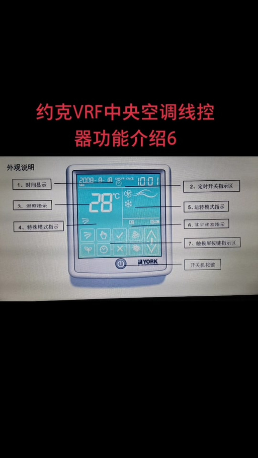 约克老式按键功能图解