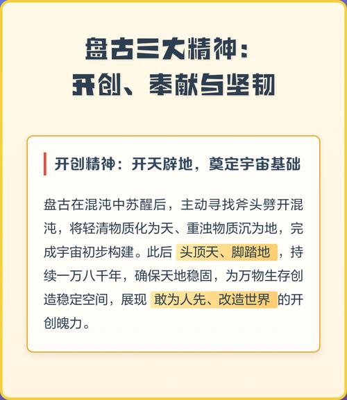 盘古开天辟地是什么精神