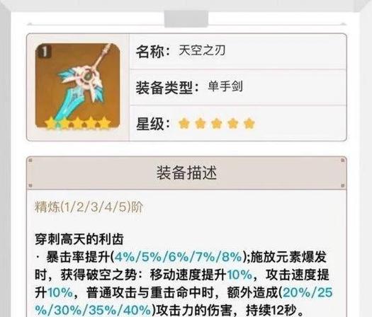 原神班尼特武器推荐搭配图标
