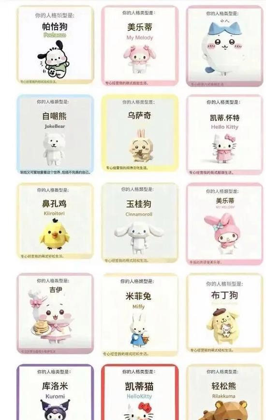 三丽鸥人格测试
