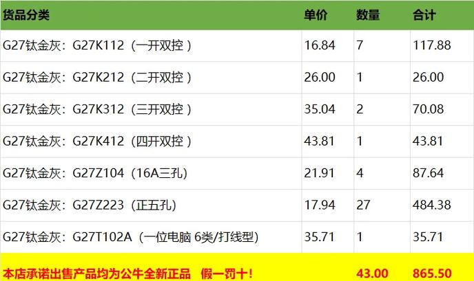 公牛开关多少钱一个缩略图