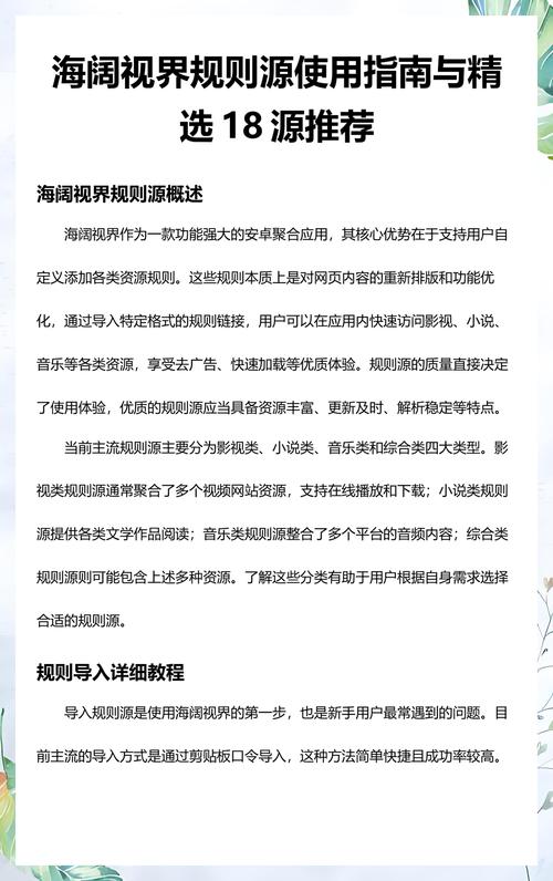 海阔视界规则