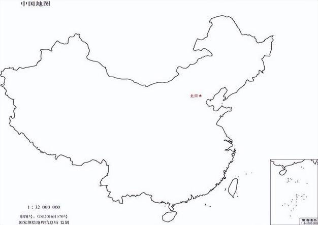 中国地图自填版