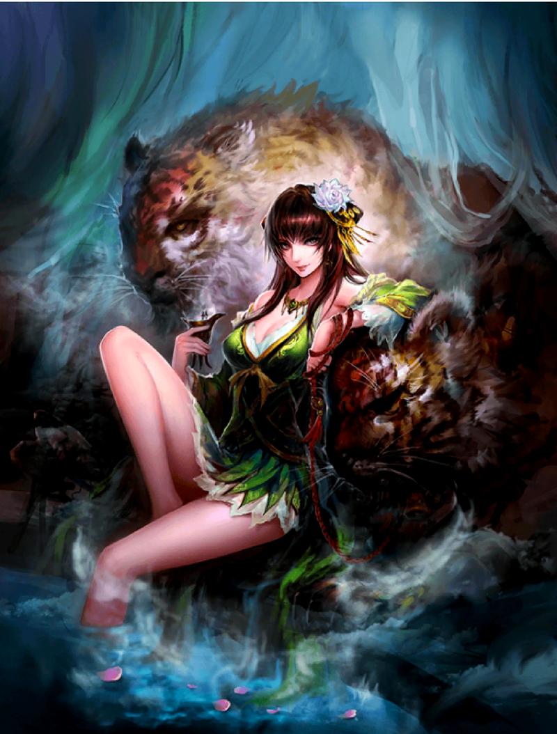 三国杀孙鲁班画像腿,胸